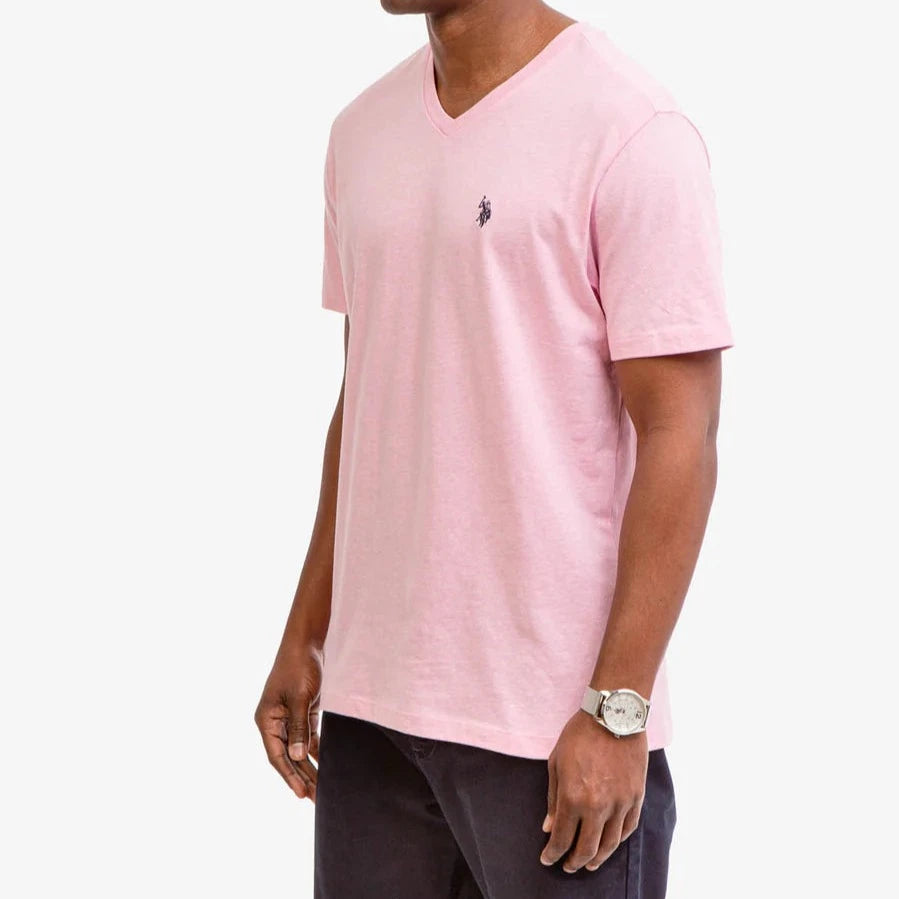 US POLO Assn. Men's Solid V-Neck Short Sleeve T-Shirt
