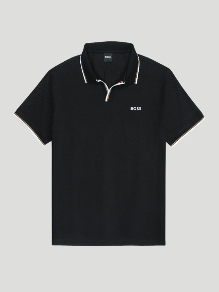 Hugo Boss Cotton-piqué polo shirt with logo detail