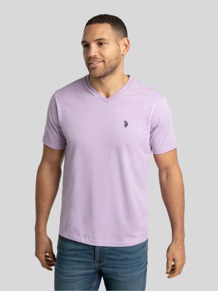 US POLO Assn. Men's Solid V-Neck Short Sleeve T-Shirt