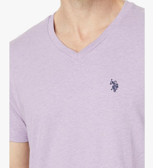 US POLO Assn. Men's Solid V-Neck Short Sleeve T-Shirt