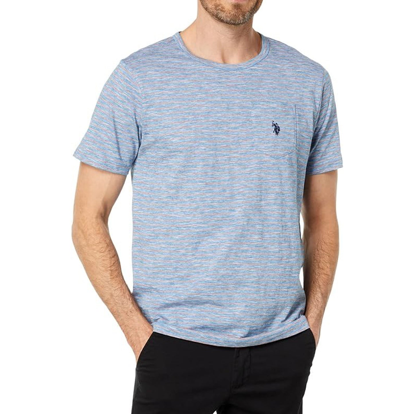 US Polo Assn. Yarn-Dye EOE Stripe Short Sleeve Jersey Tee