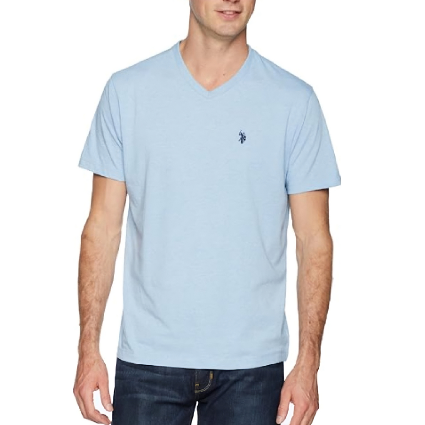 US POLO Assn. Men's Solid V-Neck Short Sleeve T-Shirt