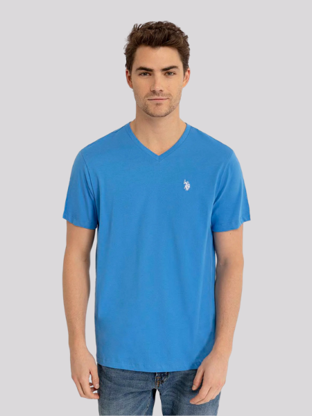 US POLO Assn. Men's Solid V-Neck Short Sleeve T-Shirt