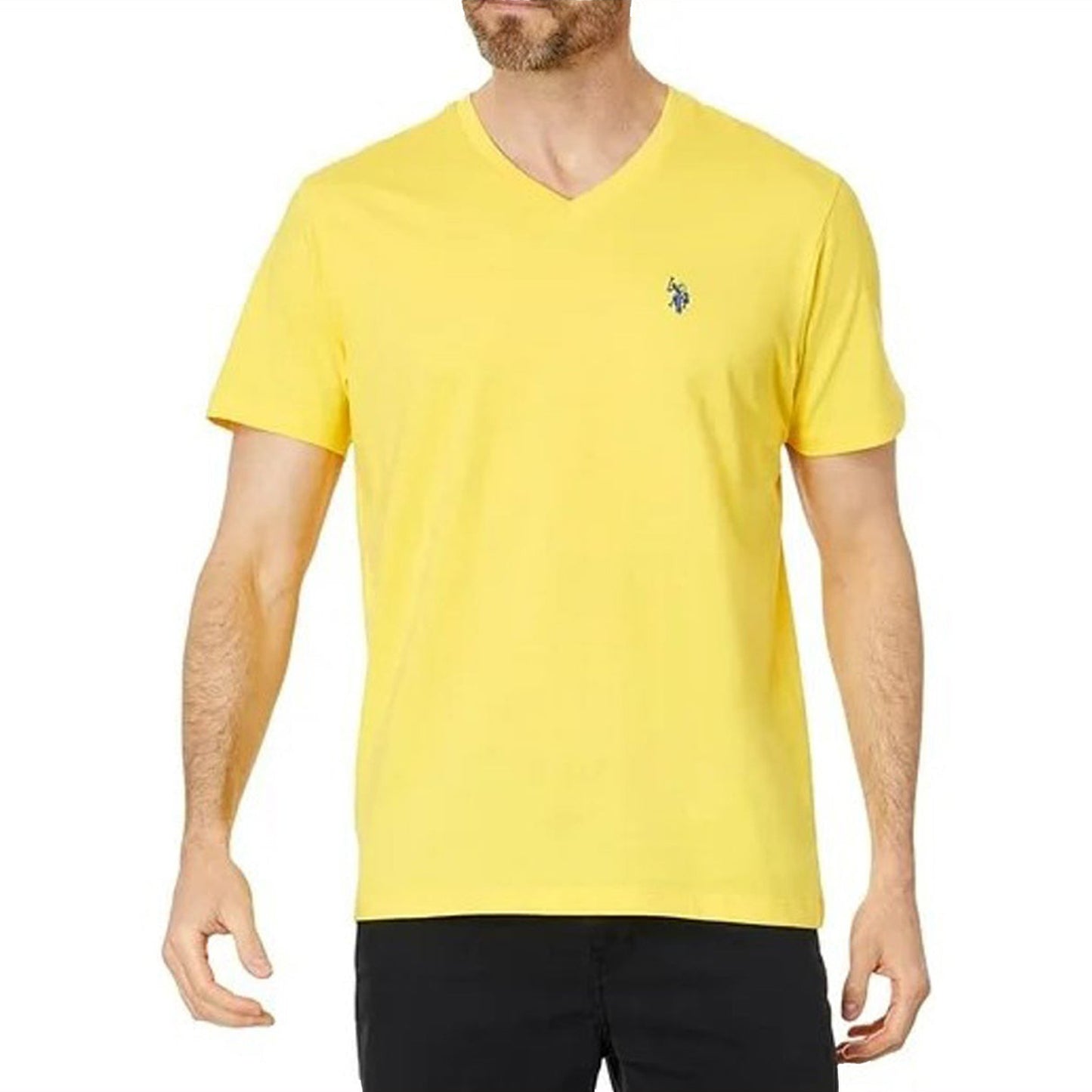 US POLO Assn. Men's Solid V-Neck Short Sleeve T-Shirt