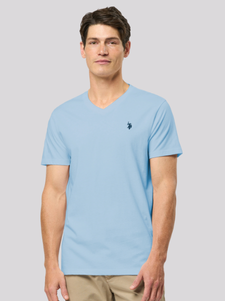 US POLO Assn. Men's Solid V-Neck Short Sleeve T-Shirt